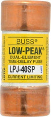 Cooper Bussmann - 300 VDC, 600 VAC, 40 Amp, Time Delay General Purpose Fuse - Fuse Holder Mount, 2-3/8" OAL, 100 at DC, 300 at AC (RMS) kA Rating, 1-1/16" Diam - Benchmark Tooling