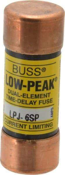 Cooper Bussmann - 300 VDC, 600 VAC, 6 Amp, Time Delay General Purpose Fuse - Fuse Holder Mount, 2-1/4" OAL, 100 at DC, 300 at AC (RMS) kA Rating, 13/16" Diam - Benchmark Tooling