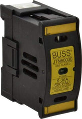 Cooper Bussmann - 1 Pole, 600 VAC/VDC, 30 Amp, DIN Rail Mount Fuse Holder - Compatible with J Class, 1.23 Inch Wide Fuse - Benchmark Tooling