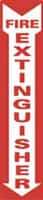 NMC - Fire Extinguisher, Aluminum Fire Sign - 4" Wide x 24" High - Benchmark Tooling