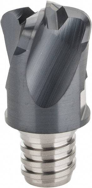 Iscar - MM EFF Grade IC903 Carbide End Milling Tip Insert - TiAlN Finish, 4 Flutes, 16mm Cutting Diam, 0.8mm Depth of Cut, 20.5mm Extension, 0.128" Cnr Rad - Benchmark Tooling