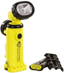 Streamlight - White LED Bulb, 200 Lumens, Spotlight/Lantern Flashlight - Yellow Plastic Body, 4 AA Alkaline Batteries Included - Benchmark Tooling