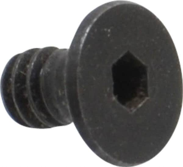 Holo-Krome - #6-32 UNC Hex Socket Drive, 82° Flat Screw - Alloy Steel, Black Oxide Finish, Fully Threaded, 1/4" OAL - Benchmark Tooling