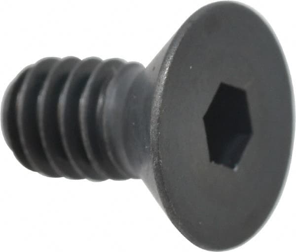 Holo-Krome - 1/4-20 UNC Hex Socket Drive, 82° Flat Screw - Alloy Steel, Black Oxide Finish, Fully Threaded, 1/2" OAL - Benchmark Tooling