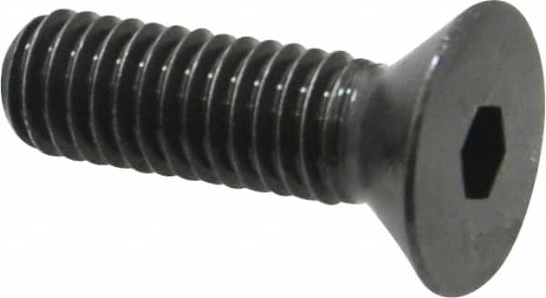 Holo-Krome - 3/8-16 UNC Hex Socket Drive, 82° Flat Screw - Alloy Steel, Black Oxide Finish, Fully Threaded, 1-1/4" OAL - Benchmark Tooling