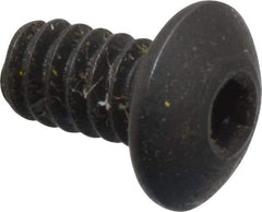 Holo-Krome - #6-32 UNC Hex Socket Drive, Button Screw - Alloy Steel, Black Oxide Finish, Fully Threaded, 1/4" Length Under Head - Benchmark Tooling