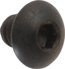 Holo-Krome - #10-24 UNC Hex Socket Drive, Button Screw - Alloy Steel, Black Oxide Finish, Fully Threaded, 1/4" Length Under Head - Benchmark Tooling