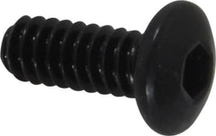 Holo-Krome - #10-24 UNC Hex Socket Drive, Button Screw - Alloy Steel, Black Oxide Finish, Fully Threaded, 1/2" Length Under Head - Benchmark Tooling