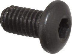 Holo-Krome - #10-32 UNF Hex Socket Drive, Button Screw - Alloy Steel, Black Oxide Finish, Fully Threaded, 3/8" Length Under Head - Benchmark Tooling