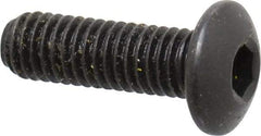 Holo-Krome - #10-32 UNF Hex Socket Drive, Button Screw - Alloy Steel, Black Oxide Finish, Fully Threaded, 5/8" Length Under Head - Benchmark Tooling