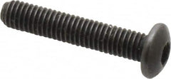 Holo-Krome - #10-32 UNF Hex Socket Drive, Button Screw - Alloy Steel, Black Oxide Finish, Fully Threaded, 1" Length Under Head - Benchmark Tooling