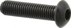 Holo-Krome - 1/4-28 UNF Hex Socket Drive, Button Screw - Alloy Steel, Black Oxide Finish, Fully Threaded, 1" Length Under Head - Benchmark Tooling