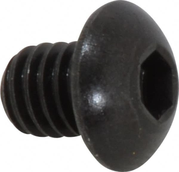 Holo-Krome - 5/16-18 UNC Hex Socket Drive, Button Screw - Alloy Steel, Black Oxide Finish, Fully Threaded, 3/8" Length Under Head - Benchmark Tooling