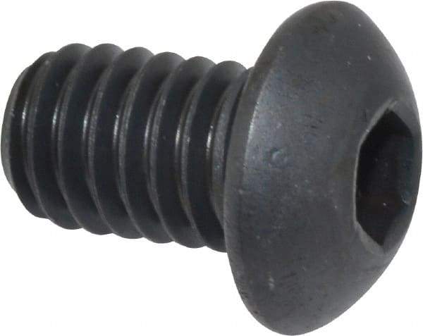 Holo-Krome - 5/16-18 UNC Hex Socket Drive, Button Screw - Alloy Steel, Black Oxide Finish, Fully Threaded, 1/2" Length Under Head - Benchmark Tooling