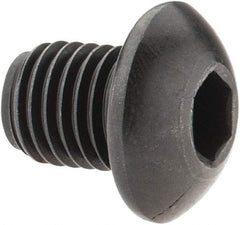 Holo-Krome - 5/16-24 UNF Hex Socket Drive, Button Screw - Alloy Steel, Black Oxide Finish, Fully Threaded, 3/8" Length Under Head - Benchmark Tooling