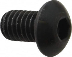 Holo-Krome - 3/8-16 UNC Hex Socket Drive, Button Screw - Alloy Steel, Black Oxide Finish, Fully Threaded, 5/8" Length Under Head - Benchmark Tooling