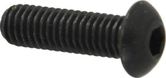Holo-Krome - 3/8-16 UNC Hex Socket Drive, Button Screw - Alloy Steel, Black Oxide Finish, Fully Threaded, 1-1/4" Length Under Head - Benchmark Tooling