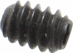 Holo-Krome - #6-32 UNC, 3/16" OAL, Internal Knurl Point Set Screw - Grade 8 Alloy Steel, 1/16" Key - Benchmark Tooling