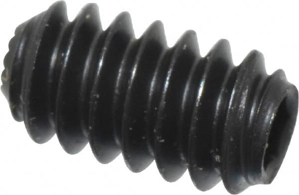 Holo-Krome - #6-32 UNC, 1/4" OAL, Internal Knurl Point Set Screw - Grade 8 Alloy Steel, 1/16" Key - Benchmark Tooling