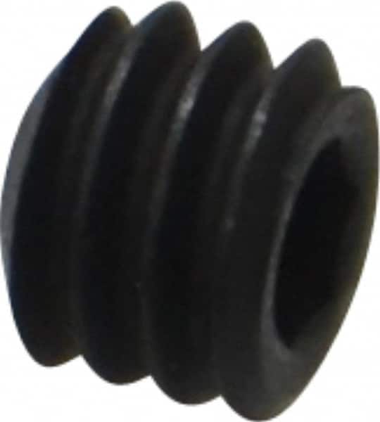 Holo-Krome - #8-32 UNC, 1/8" OAL, Internal Knurl Point Set Screw - Grade 8 Alloy Steel, 5/64" Key - Benchmark Tooling