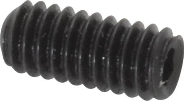 Holo-Krome - #8-32 UNC, 3/8" OAL, Internal Knurl Point Set Screw - Grade 8 Alloy Steel, 5/64" Key - Benchmark Tooling