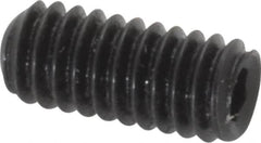 Holo-Krome - #8-32 UNC, 3/8" OAL, Internal Knurl Point Set Screw - Grade 8 Alloy Steel, 5/64" Key - Benchmark Tooling