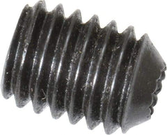 Holo-Krome - #10-32 UNF, 1/4" OAL, Internal Knurl Point Set Screw - Grade 8 Alloy Steel, 3/32" Key - Benchmark Tooling