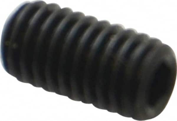 Holo-Krome - #10-32 UNF, 3/8" OAL, Internal Knurl Point Set Screw - Grade 8 Alloy Steel, 3/32" Key - Benchmark Tooling