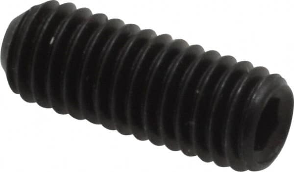 Holo-Krome - #10-32 UNF, 1/2" OAL, Internal Knurl Point Set Screw - Grade 8 Alloy Steel, 3/32" Key - Benchmark Tooling