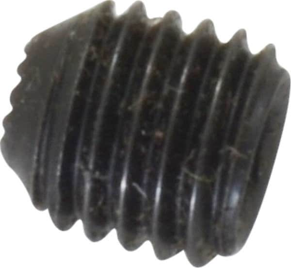 Holo-Krome - 1/4-28 UNF, 1/4" OAL, Internal Knurl Point Set Screw - Grade 8 Alloy Steel, 1/8" Key - Benchmark Tooling