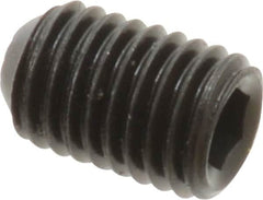 Holo-Krome - 1/4-28 UNF, 3/8" OAL, Internal Knurl Point Set Screw - Grade 8 Alloy Steel, 1/8" Key - Benchmark Tooling