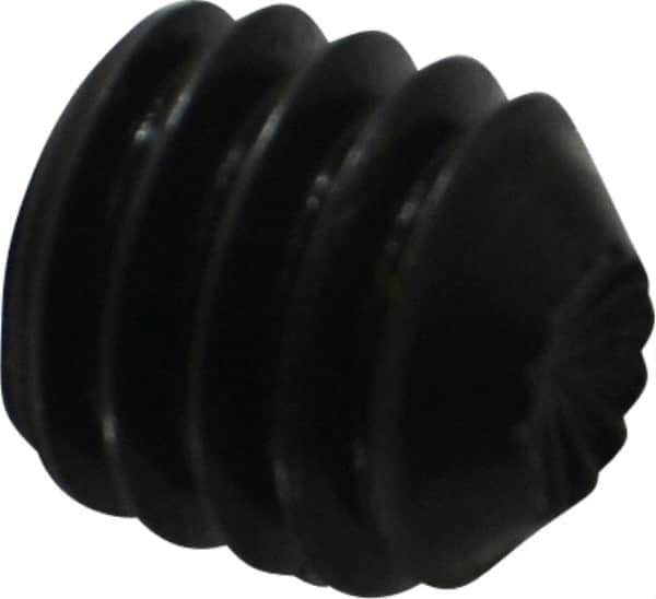 Holo-Krome - 5/16-18 UNC, 5/16" OAL, Internal Knurl Point Set Screw - Grade 8 Alloy Steel, 5/32" Key - Benchmark Tooling