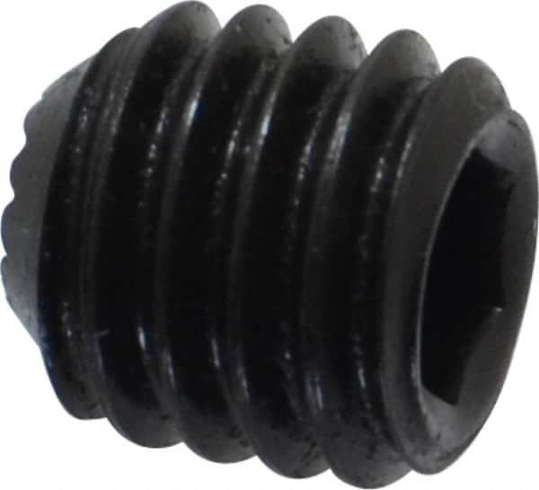 Holo-Krome - 3/8-16 UNC, 3/8" OAL, Internal Knurl Point Set Screw - Grade 8 Alloy Steel, 3/16" Key - Benchmark Tooling