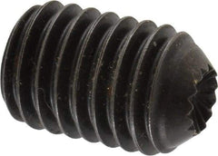 Holo-Krome - 1/2-13 UNC, 3/4" OAL, Internal Knurl Point Set Screw - Grade 8 Alloy Steel, 1/4" Key - Benchmark Tooling