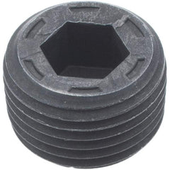 Holo-Krome - 3/8-18, 13/32" OAL, Alloy Steel Socket Pressure Plug - 7/8" Taper per Foot, 5/16" Hex Key - Benchmark Tooling
