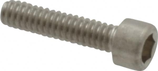 Holo-Krome - #2-56 UNC Hex Socket Drive, Socket Cap Screw - Grade 18-8 Stainless Steel, Uncoated, Fully Threaded, 3/8" Length Under Head - Benchmark Tooling