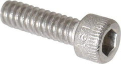 Holo-Krome - #4-40 UNC Hex Socket Drive, Socket Cap Screw - Grade 18-8 Stainless Steel, Uncoated, Fully Threaded, 3/8" Length Under Head - Benchmark Tooling