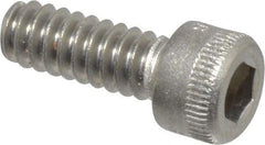 Holo-Krome - #6-32 UNC Hex Socket Drive, Socket Cap Screw - Grade 18-8 Stainless Steel, Uncoated, Fully Threaded, 3/8" Length Under Head - Benchmark Tooling
