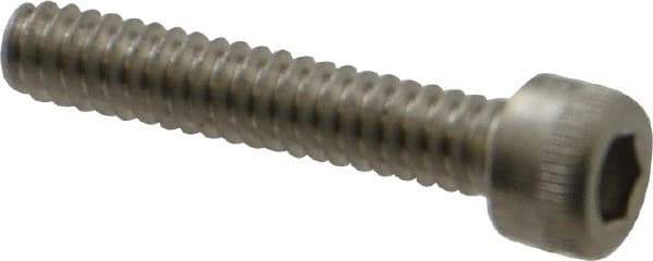 Holo-Krome - #6-32 UNC Hex Socket Drive, Socket Cap Screw - Grade 18-8 Stainless Steel, Uncoated, Fully Threaded, 3/4" Length Under Head - Benchmark Tooling