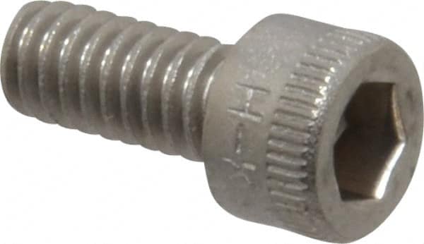 Holo-Krome - #8-32 UNC Hex Socket Drive, Socket Cap Screw - Grade 18-8 Stainless Steel, Uncoated, Fully Threaded, 3/8" Length Under Head - Benchmark Tooling