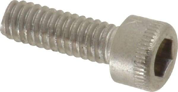 Holo-Krome - #8-32 UNC Hex Socket Drive, Socket Cap Screw - Grade 18-8 Stainless Steel, Uncoated, Fully Threaded, 1/2" Length Under Head - Benchmark Tooling