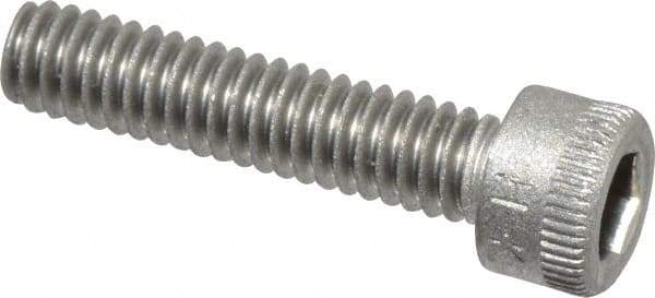Holo-Krome - #8-32 UNC Hex Socket Drive, Socket Cap Screw - Grade 18-8 Stainless Steel, Uncoated, Fully Threaded, 3/4" Length Under Head - Benchmark Tooling