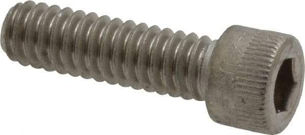 Holo-Krome - 1/4-20 UNC Hex Socket Drive, Socket Cap Screw - Grade 18-8 Stainless Steel, Uncoated, Fully Threaded, 7/8" Length Under Head - Benchmark Tooling