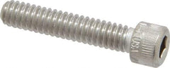 Holo-Krome - 1/4-20 UNC Hex Socket Drive, Socket Cap Screw - Grade 18-8 Stainless Steel, Uncoated, Fully Threaded, 1-1/4" Length Under Head - Benchmark Tooling