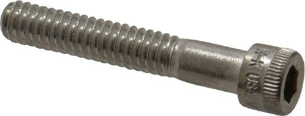 Holo-Krome - 1/4-20 UNC Hex Socket Drive, Socket Cap Screw - Grade 18-8 Stainless Steel, Uncoated, Partially Threaded, 1-1/2" Length Under Head - Benchmark Tooling