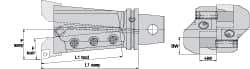 Kennametal - Right Hand Cut, KM63XMZ Modular Connection, Adapter/Mount Lathe Modular Clamping Unit - Through Coolant, Series STAR Straight Side Mount - Exact Industrial Supply