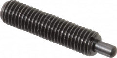 Gibraltar - 1/4-28, 1" Thread Length, 3/16" Plunger Projection, Steel Threaded Spring Plunger - 0.118" Max Plunger Diam, 1" Plunger Length, 3 Lb Init End Force, 13 Lb Final End Force - Benchmark Tooling