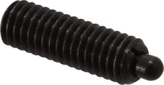 Gibraltar - 3/8-16, 1-1/8" Thread Length, 3/16" Plunger Projection, Steel Threaded Spring Plunger - 3/16" Max Plunger Diam, 1-1/8" Plunger Length, 2.8 Lb Init End Force, 7.2 Lb Final End Force - Benchmark Tooling