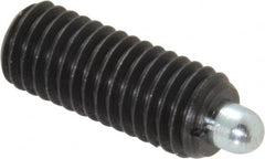 Gibraltar - 1/2-13, 1-1/4" Thread Length, 1/4" Plunger Projection, Steel Threaded Spring Plunger - 1/4" Max Plunger Diam, 1-1/4" Plunger Length, 2.7 Lb Init End Force, 9.3 Lb Final End Force - Benchmark Tooling