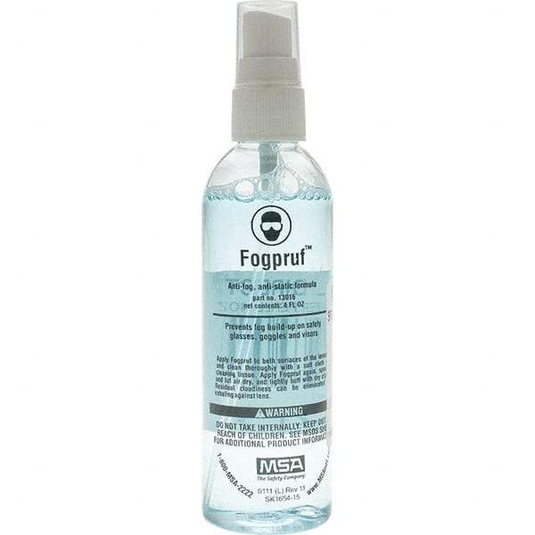 MSA - Lens Cleaning Solutions & Pumps - 4OZ BOTTLE FOGPRUF LENS SOLUTION - Benchmark Tooling